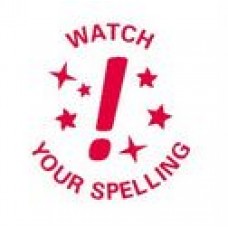 64000 Watch Your Spelling Classmate Teacher Reward Stamp