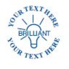 AST10 19mm Brilliant Lightbulb Custom Teacher Reward Stamp