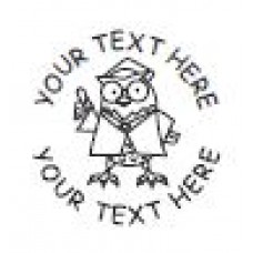 AST6 19mm Wise Owl Custom Teacher Reward Stamp