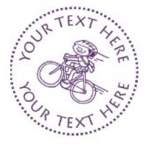 Getting There Bike Custom Teacher Reward Stamp