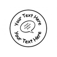 22mm Verbal feedback Speech Bubble Pre-Inked Custom Teacher Reward Stamp