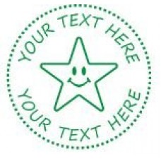 Smiling Star Personalised Self Inking Teacher Reward Stamp