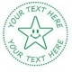 Smiling Star Personalised Self Inking Teacher Reward Stamp