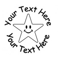 Smiling Star 19mm Personalised Self Inking Teacher Reward Stamp