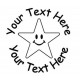 Smiling Star 19mm Personalised Self Inking Teacher Reward Stamp