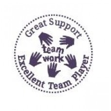 Team Work Personalised Self Inking Teacher Reward Stamp