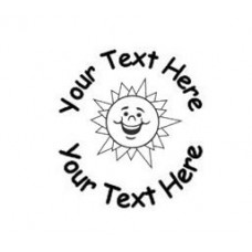 Happy Sun 19mm Personalised Self Inking Teacher Reward Stamp