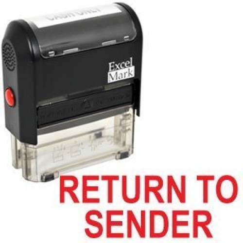 RETURN TO SENDER Self Inking Rubber Stamp Red Ink 42A1539WEB R