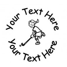 Hockey 19mm Personalised Self Inking Teacher Reward Stamp