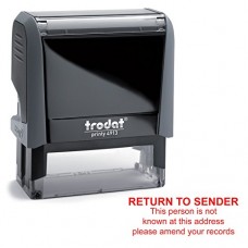 RETURN TO SENDER (JUNK MAIL) RUBBER STAMP - Trodat 4913 RED INK