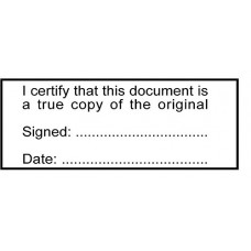 Notary Stamp - True Copy of Original Stamp (57 x 21 mm)