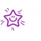 Smiley Star - Violet ink, Pre Inked Teacher Stamp