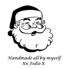 Kids Handmade stamp for cards - Jolly Santa - Self inking stamp 57x21mm