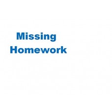 Missing Homework - self inking teacher stamp BLUE INK 36 x 13 mm