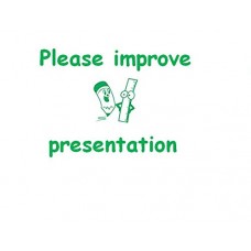 Please improve presentation - teacher stamp - Green 28 x 28 mm