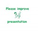 Please improve presentation - teacher stamp - Green 28 x 28 mm