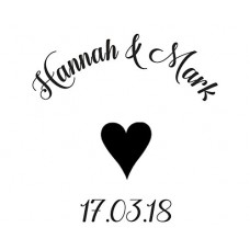 Save the Date - Self Inking Customised stamp 41mm circ wedding stamp