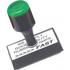 Low Cost Traditional Rubber Stamp - 125mm x 38mm - for use with separate ink pad (included) RS16