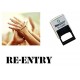 Re-Entry hand stamp - suitable for Festivals, Parties, Pubs, Special Events - Exhibitions self inking Black stamp 28 x 6mm