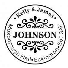 Personalised Name and Address Stamp - Self inking Stamp - 34 x 34 mm