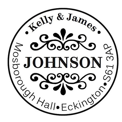 Personalised Name and Address Stamp - Self inking Stamp - 34 x 34 mm ...