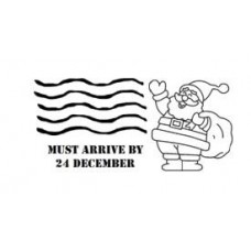 North Pole Santa post mark - self inking stamp 57 x 21 mm