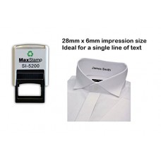 School Uniform/PE Kit - Personalised Stamp for Fabric - Black Ink - up to 2 Lines 28 x 6 mm