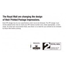 Royal Mail PPI Licence stamp - Second class - self inking stamp - 14mm x 54mm