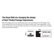 Royal Mail PPI Licence stamp - First class - self inking stamp - 14mm x 54mm