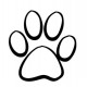 Paw print - Loyalty reward self inking stamp - 11mm Black ink