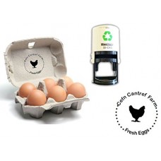 Personalised Circular Egg box Self inking Stamp - 41mm Circ