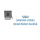 NHS - REGISTERED NURSE - PERSONALISED SELF INKING STAMP WITH HANDY KEYRING 36 X 13MM