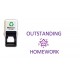 OUTSTANDING HOMEWORK - Reward self inking stamp - 28 x 28 mm VIOLET INK