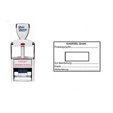 Personalised Heavy duty Die-plate dater stamp - 65 x 43mm ref 9980