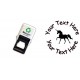 Personalised - Unicorn - self Inking Stamp - 25mm Available in Pink Blue Red Black Green or Violet Ink