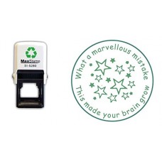 Marvellous Mistake - self Inking Reward Stamp - 25mm Green Ink