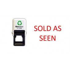 Sold AS SEEN - Self Inking Stamp - Red Ink - 28 x 28 mm