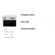 Personalised Company/Personal Bank Details Stamp - 27 x 67 mm