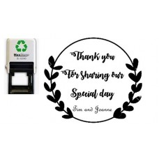 Personalised Sharing Our Special Day - self Inking Stamp 34 x 34 mm