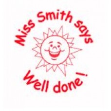 AST14 19mm Custom Smiley Sun Teacher Reward Stamp