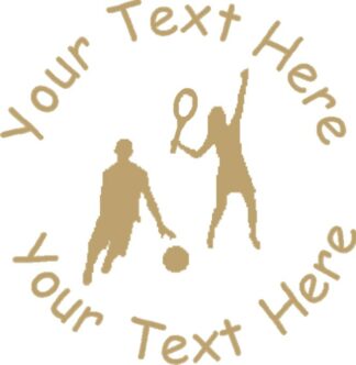 22mm Gold P.E./Sport Personalised Teacher Reward Stamp