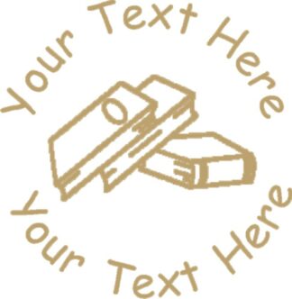 22mm Gold Ink English Custom Teacher Reward Stamp