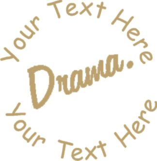 22mm Gold Ink Drama Custom Teacher Reward Stamp