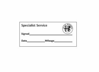 Specialist Service Stamp - Alpha Romeo