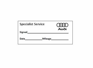 Specialist Service Stamp - Audi