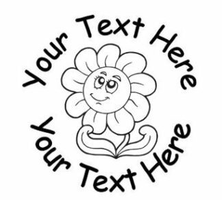 Flower 19mm Personalised Self Inking Teacher Reward Stamp