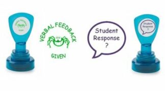 Verbal Feedback Given (Green) & Student Response (Purple) Motivational Reward Stamps