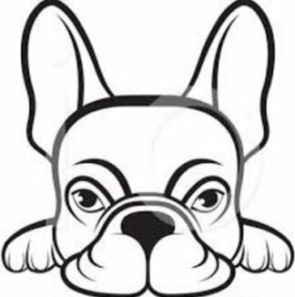 Loyalty Card Self Inking Stamp - French Bulldog
