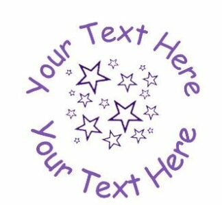 22mm Pre-Inked Custom, Personalised Teacher Stamp - STARS