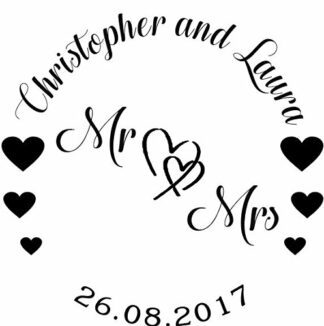 Wedding Day Self Inking Custom stamp - 42mm circ